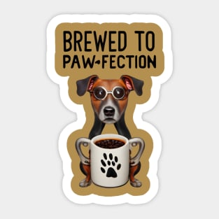 Brewed To Paw-Fection Sticker